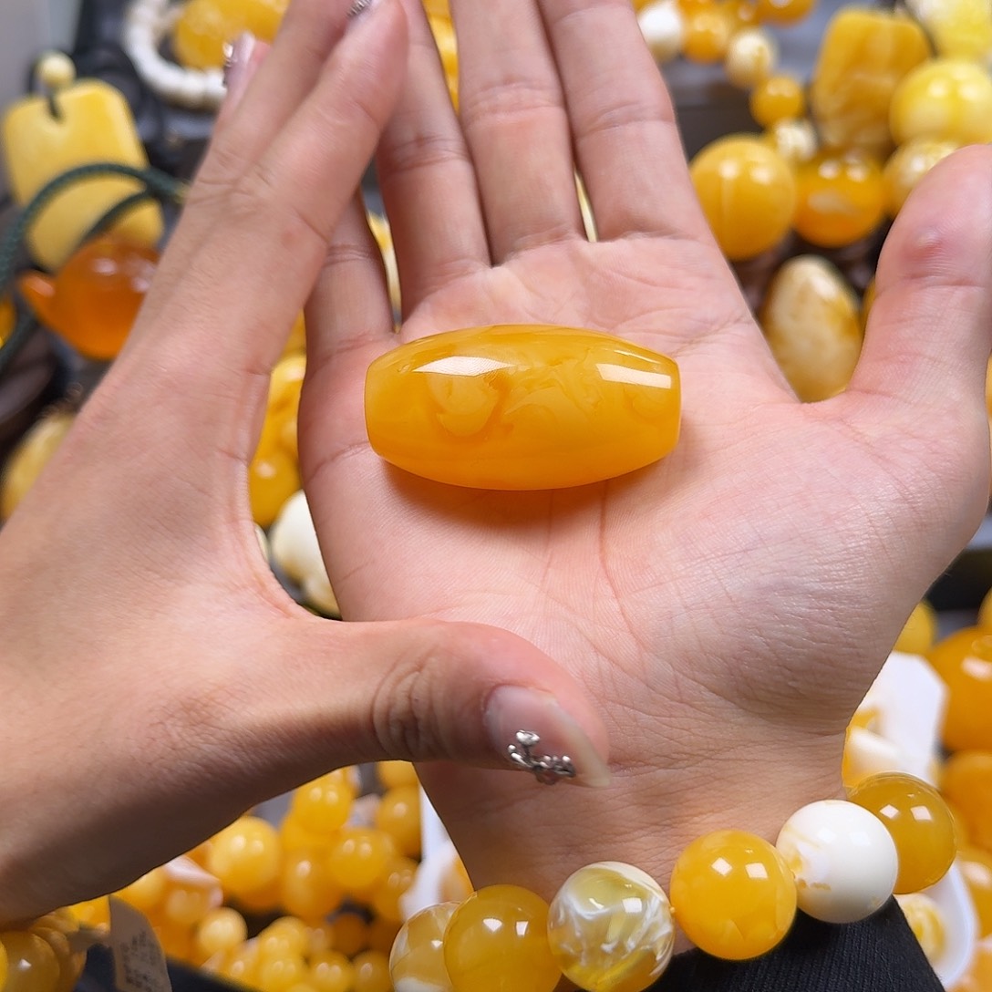 蜜蜡珠宝奇石未镶嵌桶珠
