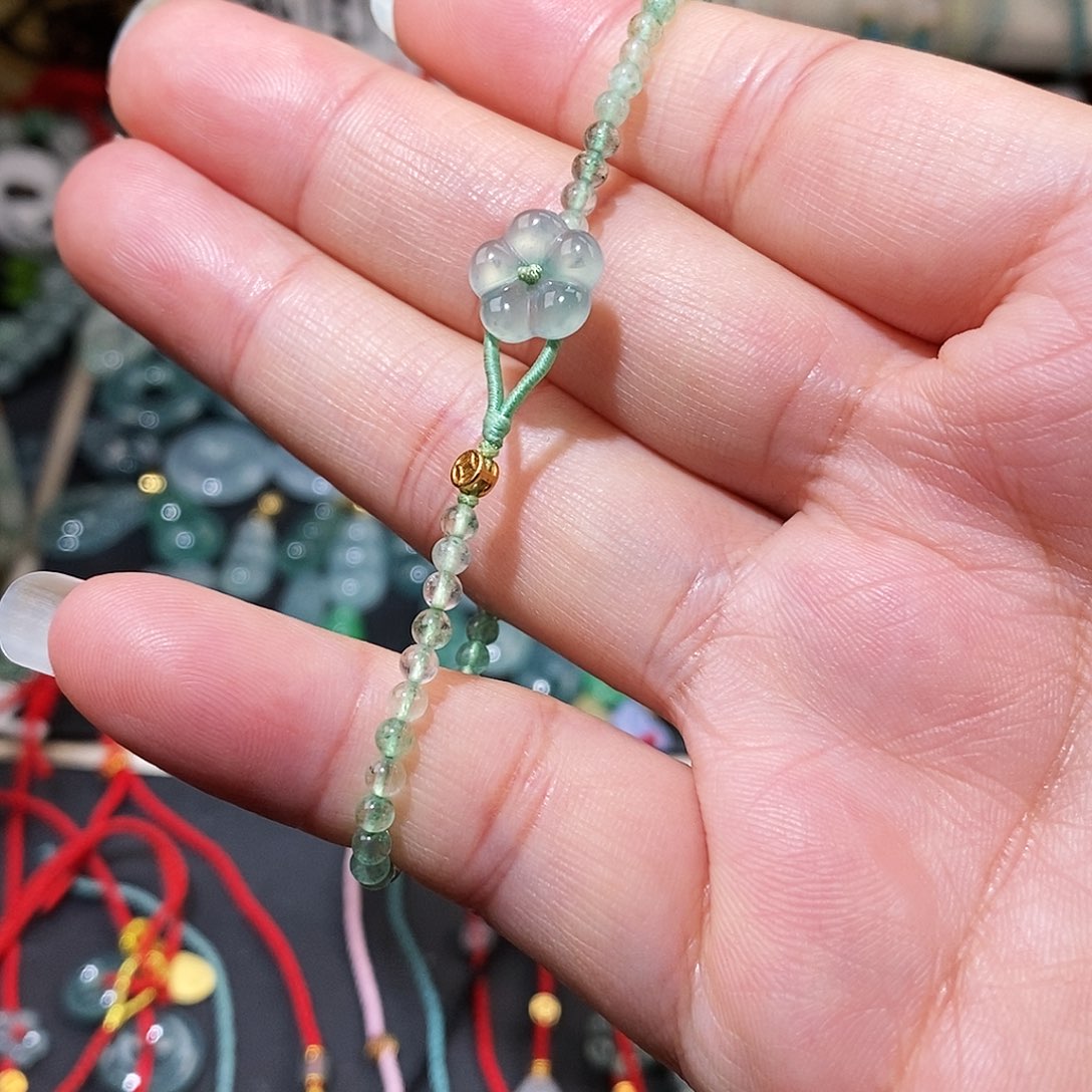 翡翠未镶嵌颈饰大花手链16