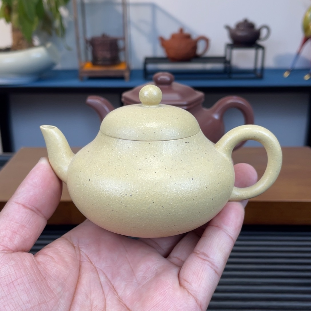 紫砂茶壶本绿矮梨150cc