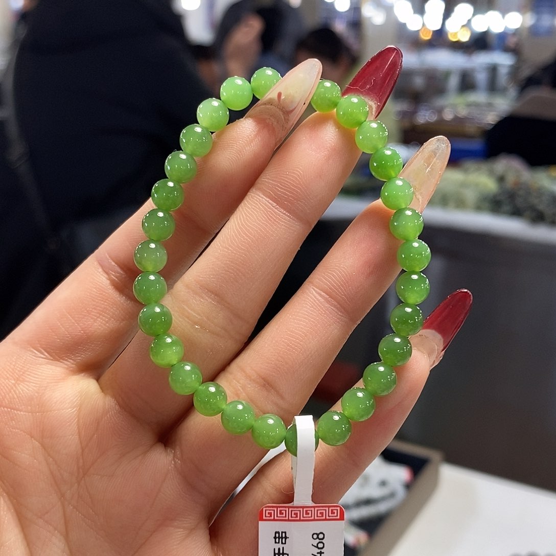 和田玉碧玉6mm未镶嵌