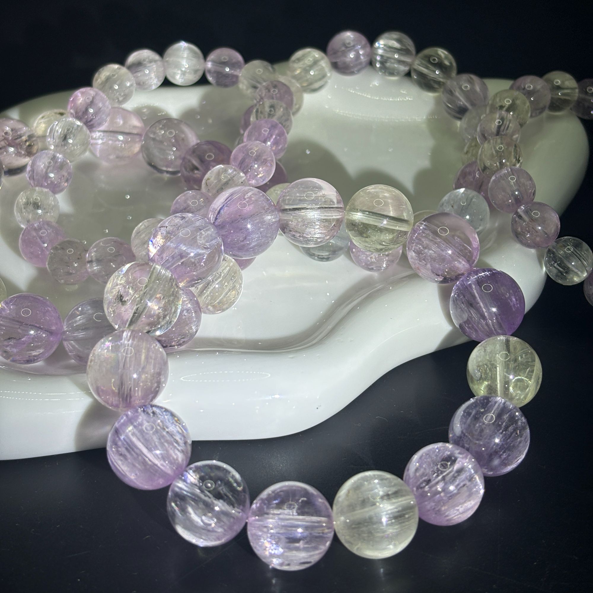 纯天然高货5A级毕业拉丝冰体紫锂辉 J1119 多样性发其一