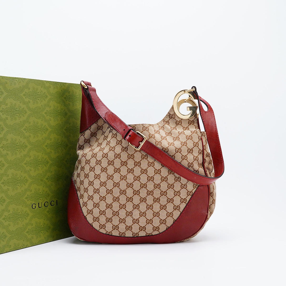 95新 GUCCI/古驰 一口价【静文】单肩包老花/BG22017195