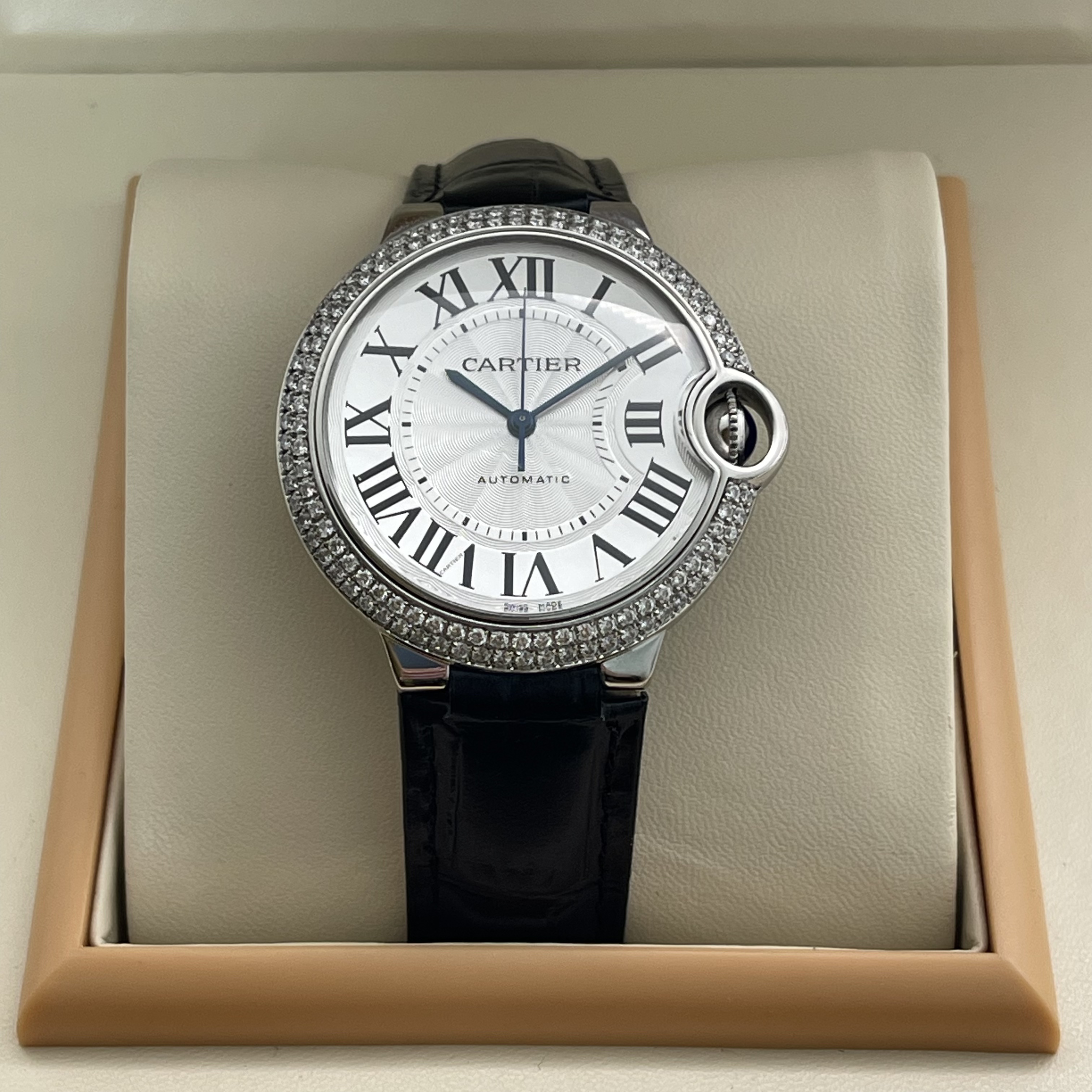 95新 Cartier/卡地亚 蓝气球/A83469/自动机械/36mm/工价46600