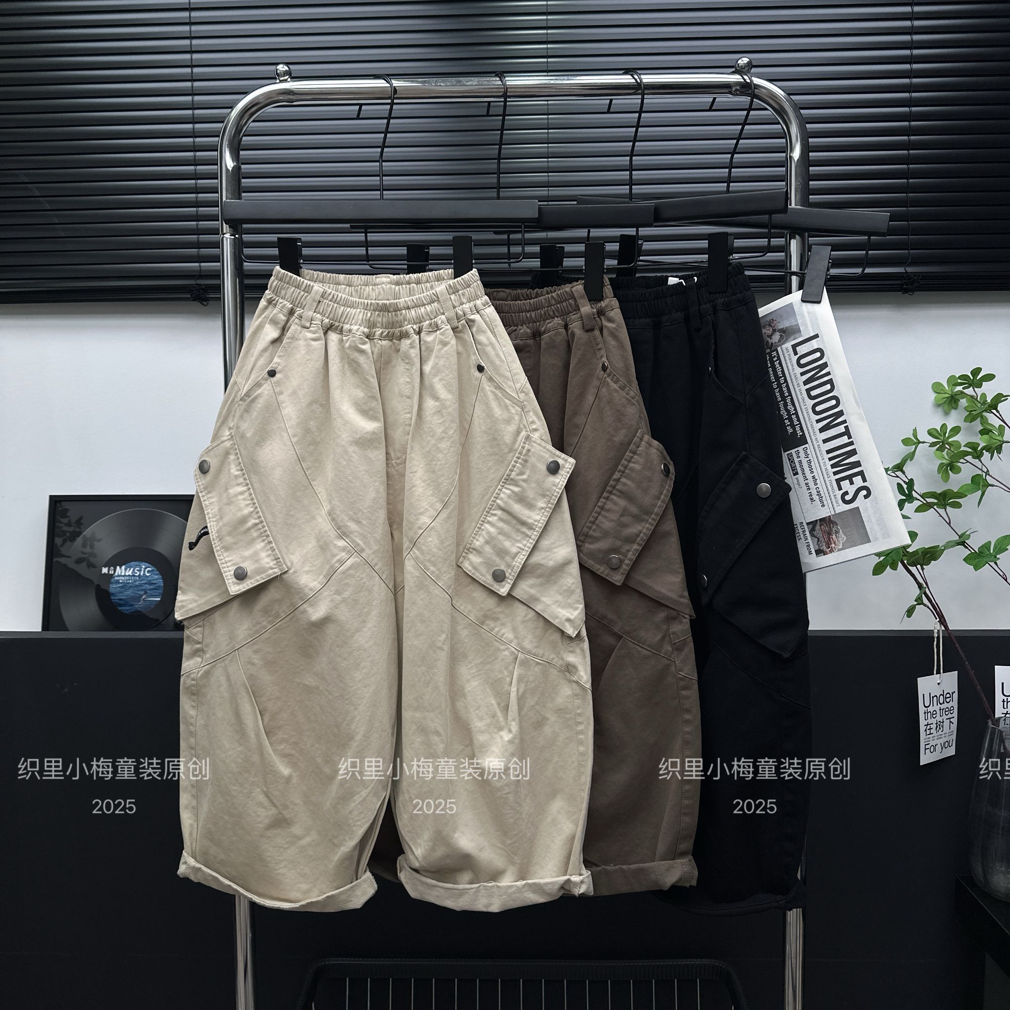 【纯棉现货】儿童 2025秋季新款韩版男童直筒休闲中大童宽松工装裤