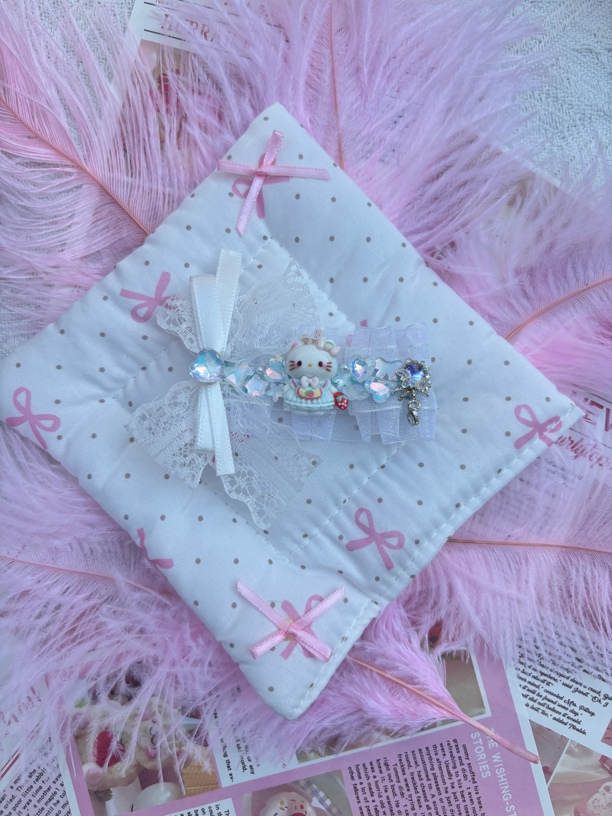 奶油胶蕾丝发夹头饰发卡随机1个