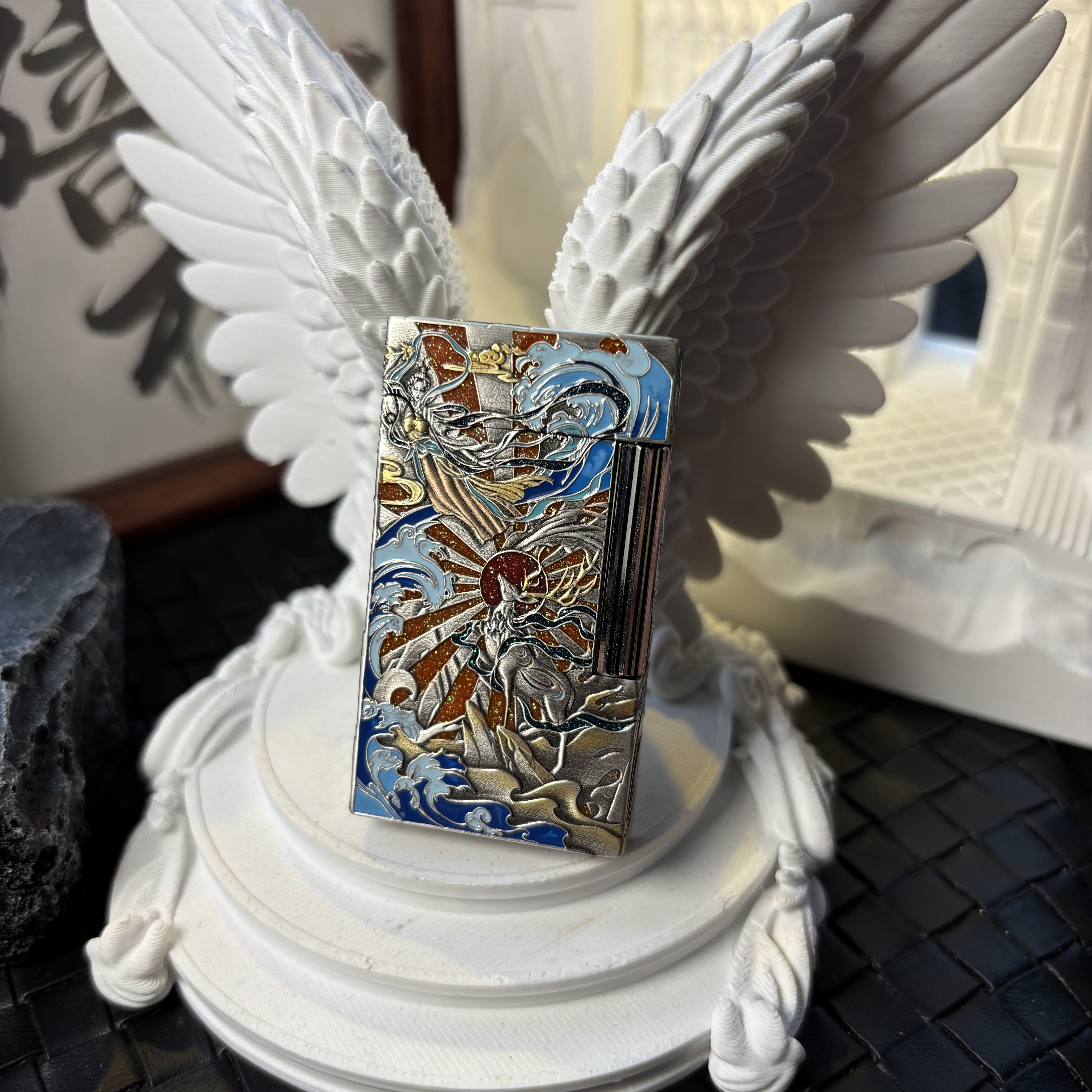 【九色鹿】法国都柏特打火机创意个性高档超薄LD45度斜火精雕送礼