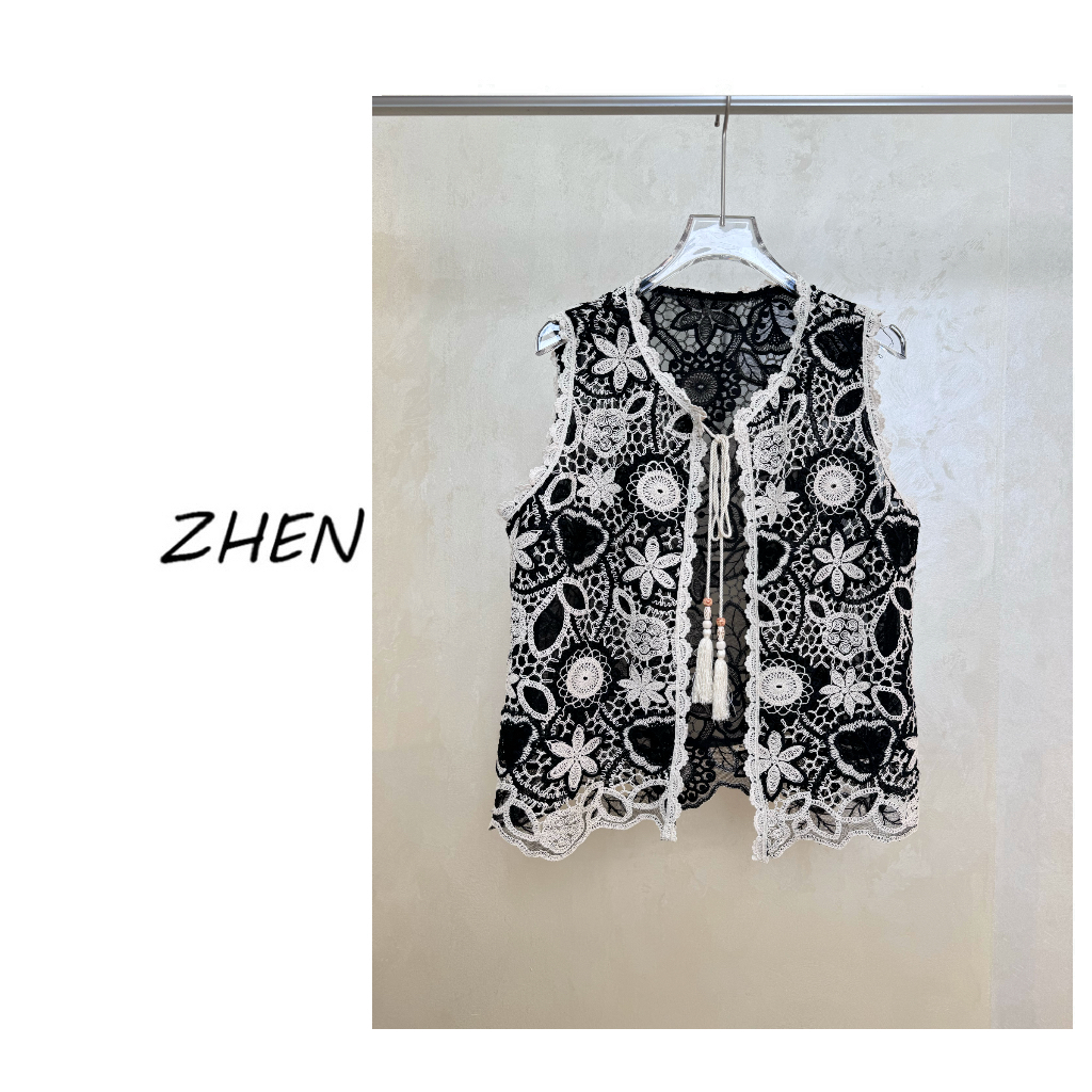 【ZHEN】25K00911 2025新款时尚气质休闲百搭短袖上衣女