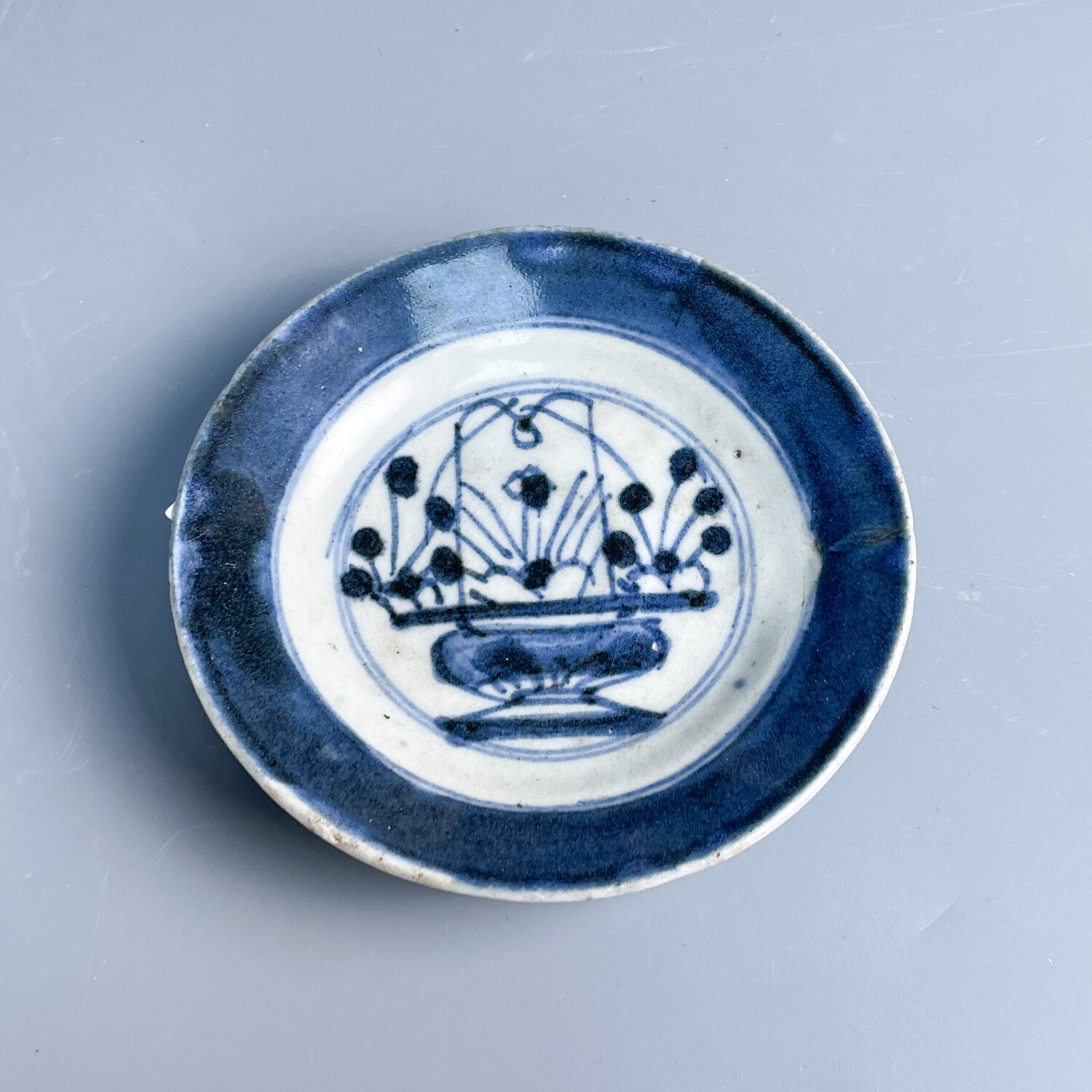 清康熙青花提兰花盘3-M25LH003218-03