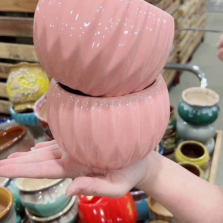 有孔.凑满10元发货多肉陶瓷花盆！