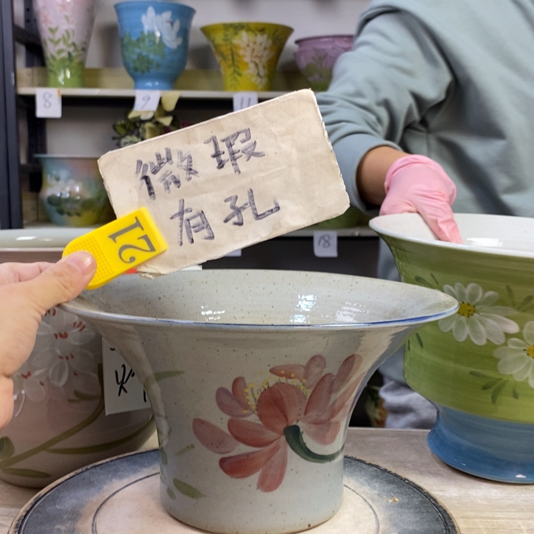 景德镇手工手绘陶瓷花盆