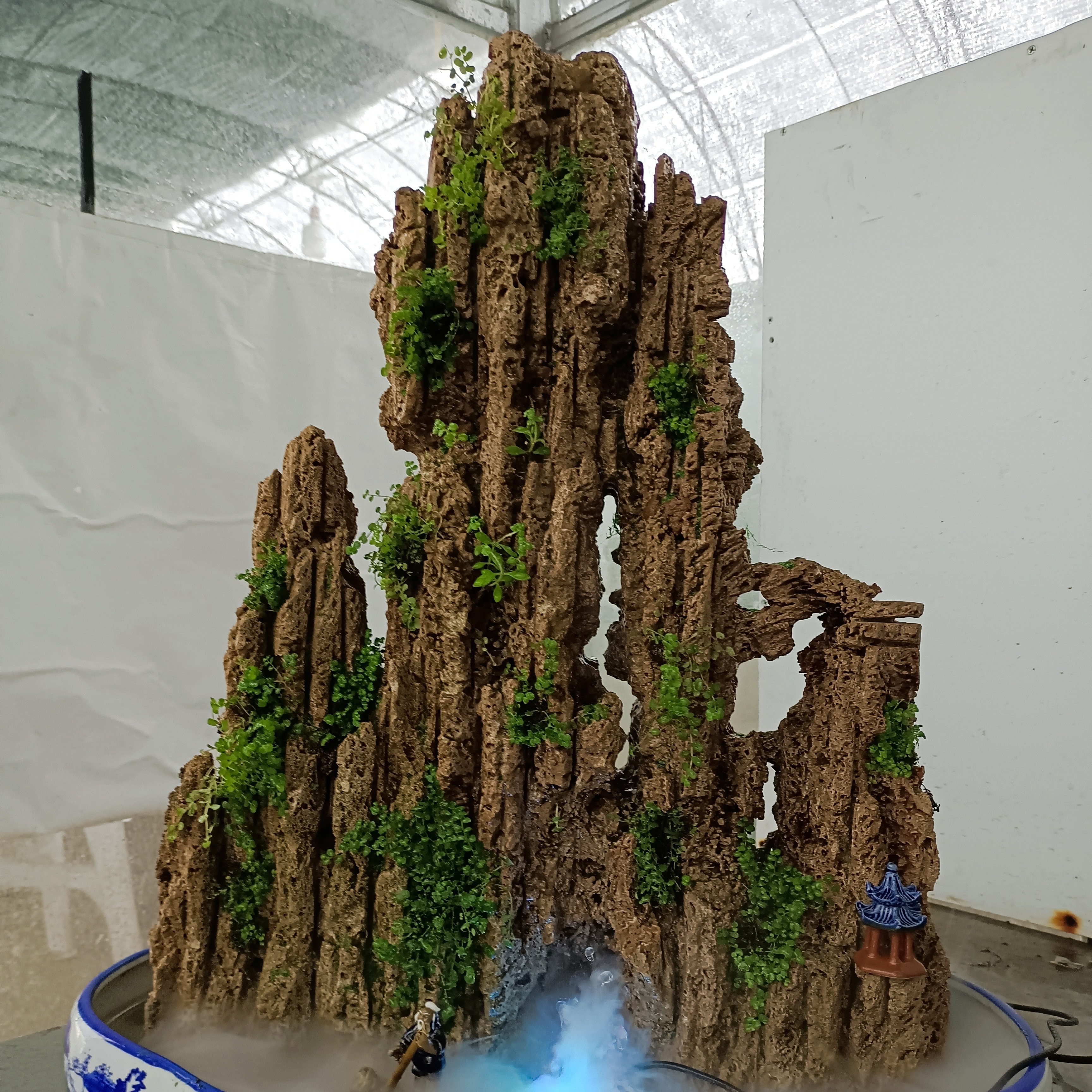 高58盆长53高山流水吸水石绿植盆景