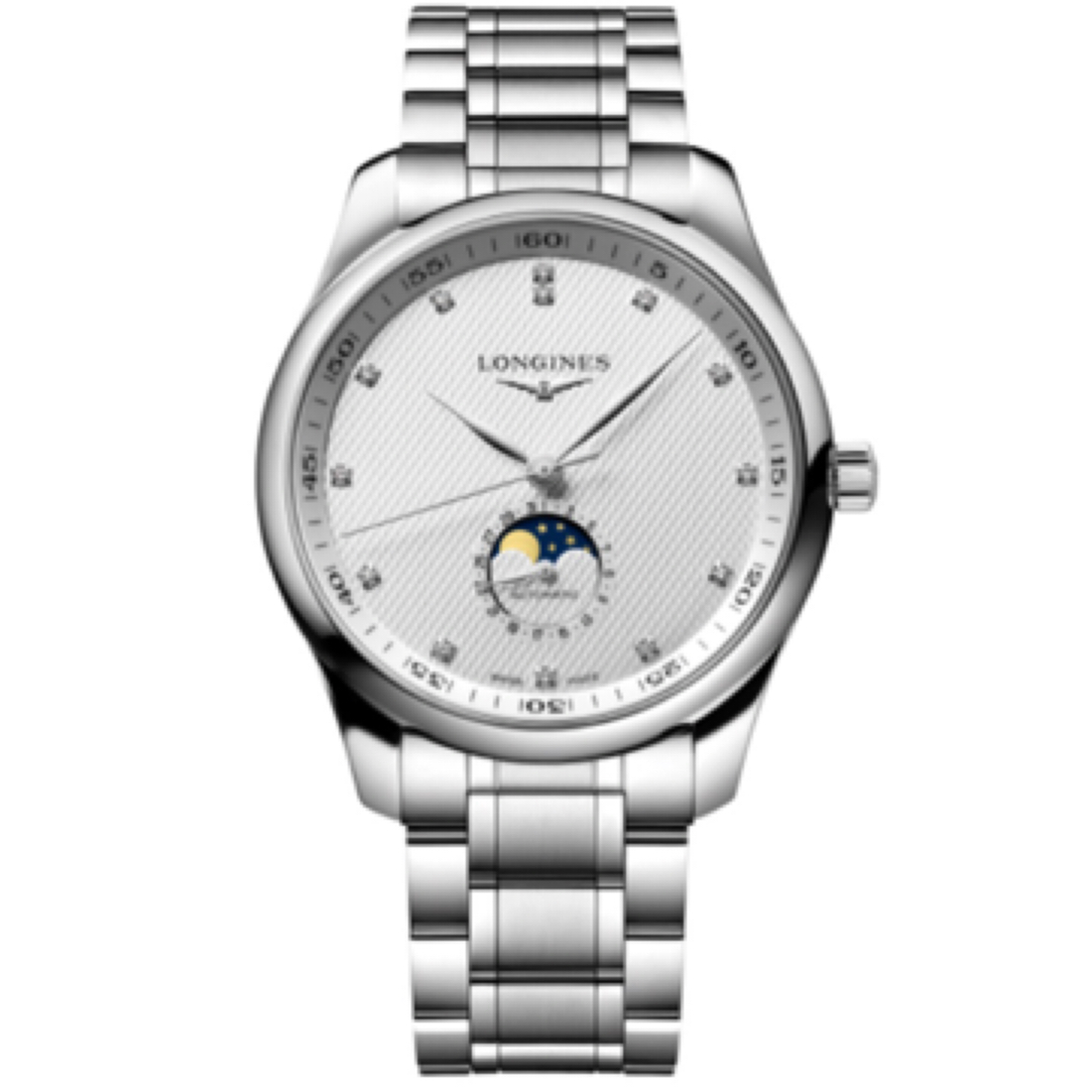 99新 Longines/浪琴 名匠/四针/钻刻月相/表径42mm/全套/防磁机芯