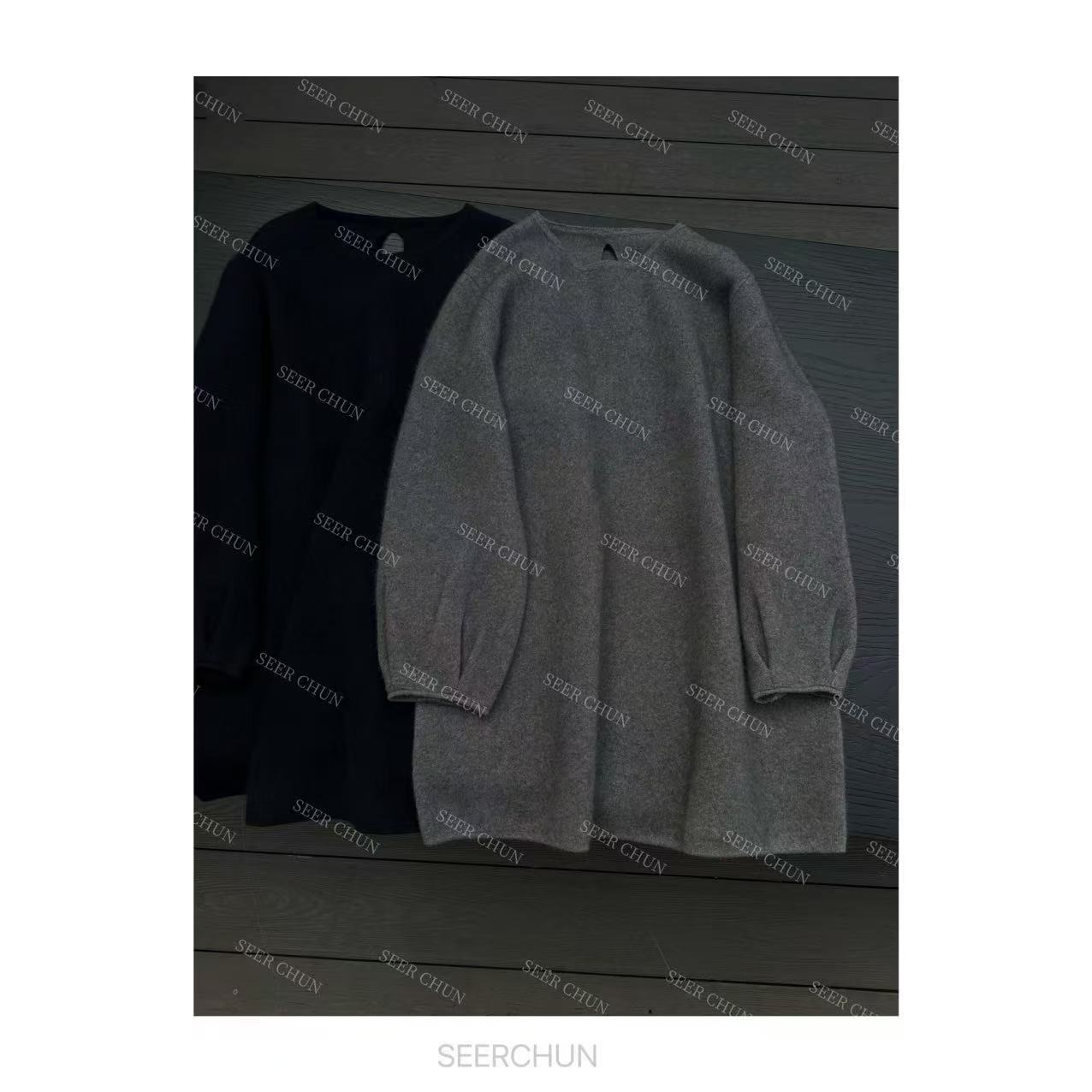 SEER CHUN“设计感”圆领毛衣裙 20742