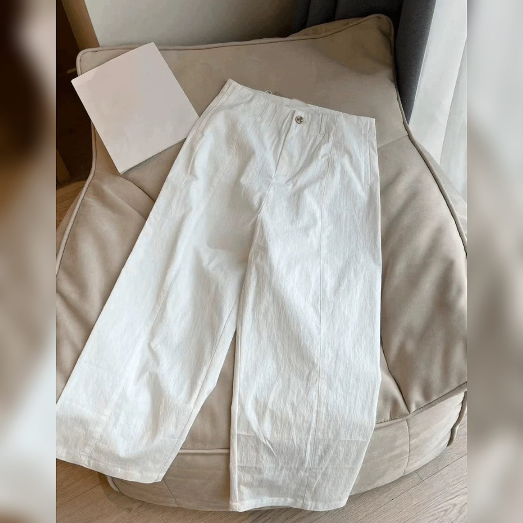 2576现货夏季九分裤显瘦女装休闲百搭高腰口袋拉链松紧腰裤子