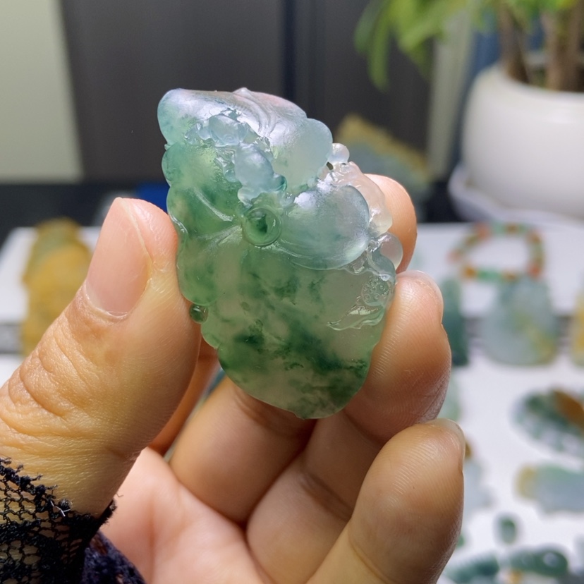 【闪购商品】定制翡翠未镶嵌荷叶