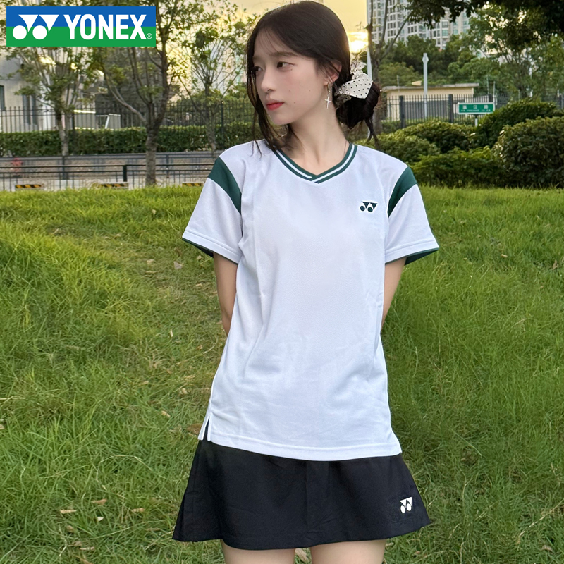 新款尤尼克斯YY羽毛球服运动服男女T恤上衣短袖透气1103825BCR