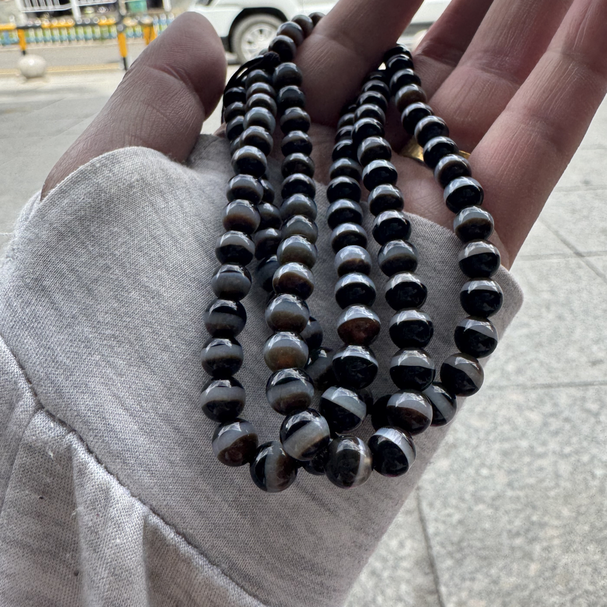 非金属玻璃手链 药师念珠漂漂亮亮