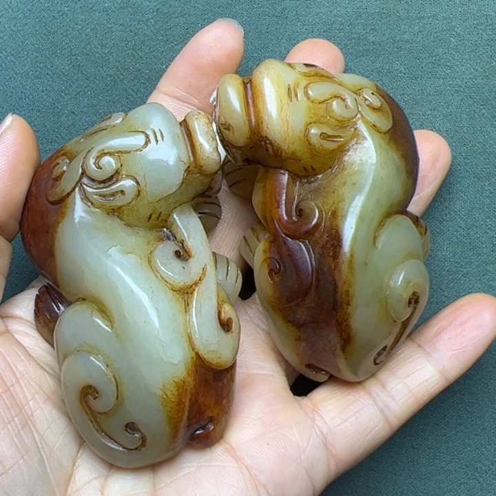 和田玉把件未镶嵌开**头