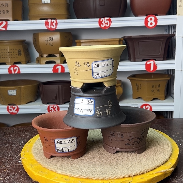 紫砂花盆你在一起