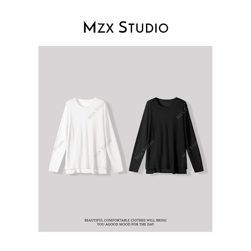 MZX 春季薄款丝光羊毛百搭针织上衣毛织SY7183-X