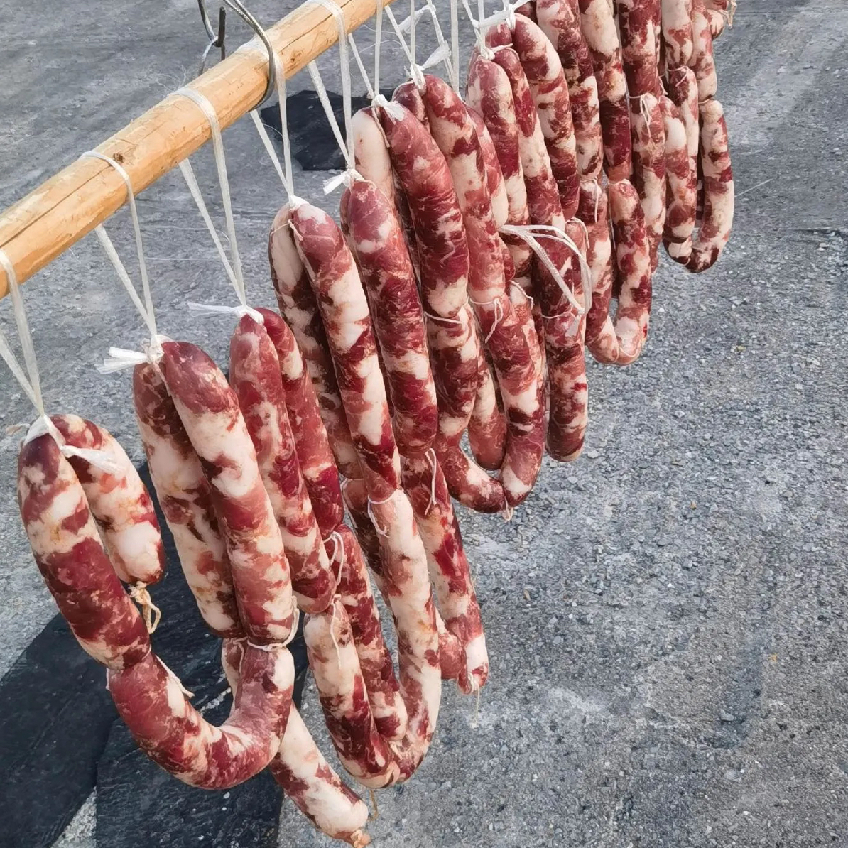 农家手工自然风干咸香纯肉香肠 2.8斤