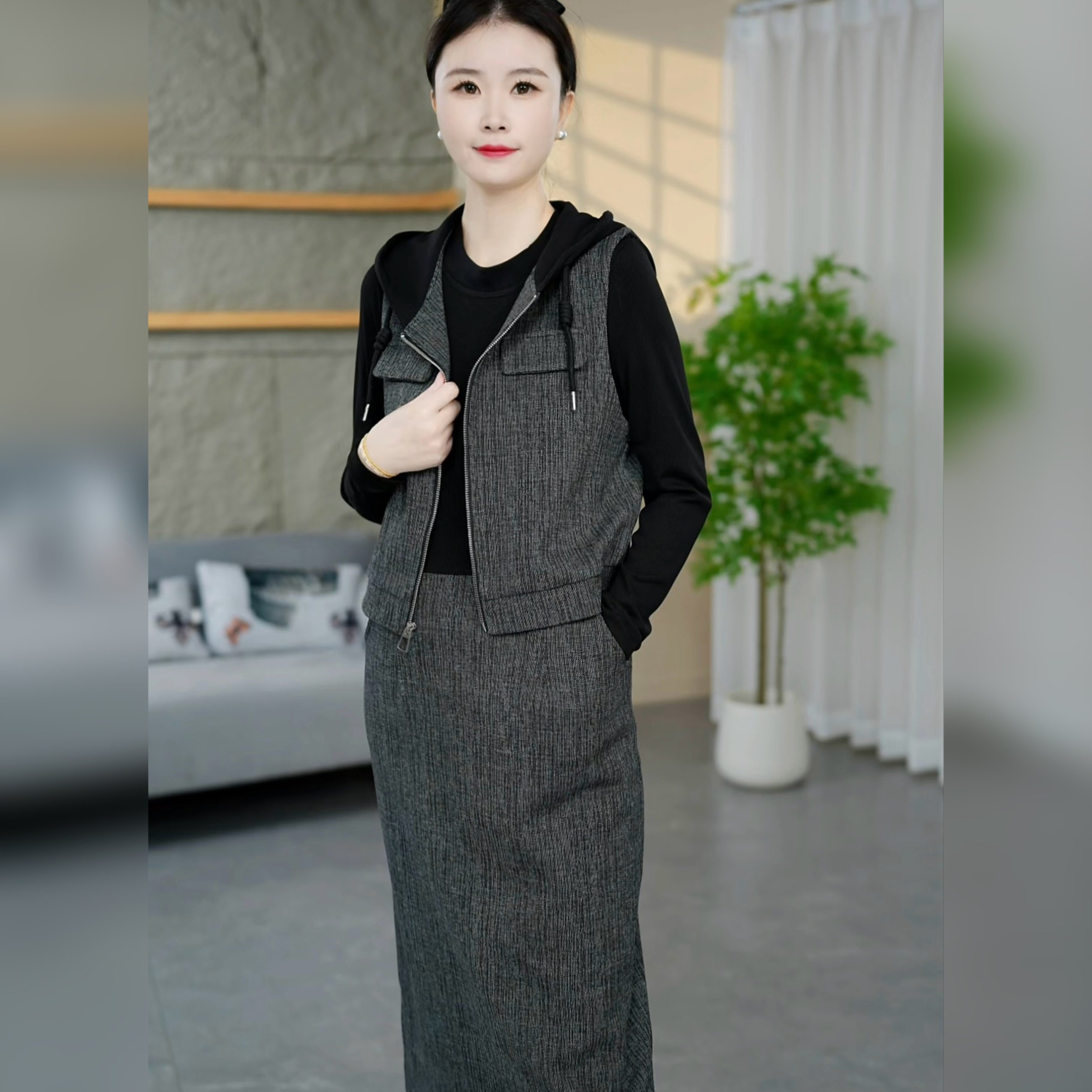 2025气质新款秋季减龄显瘦洋气百搭套装长袖时尚收腰休闲妈妈装