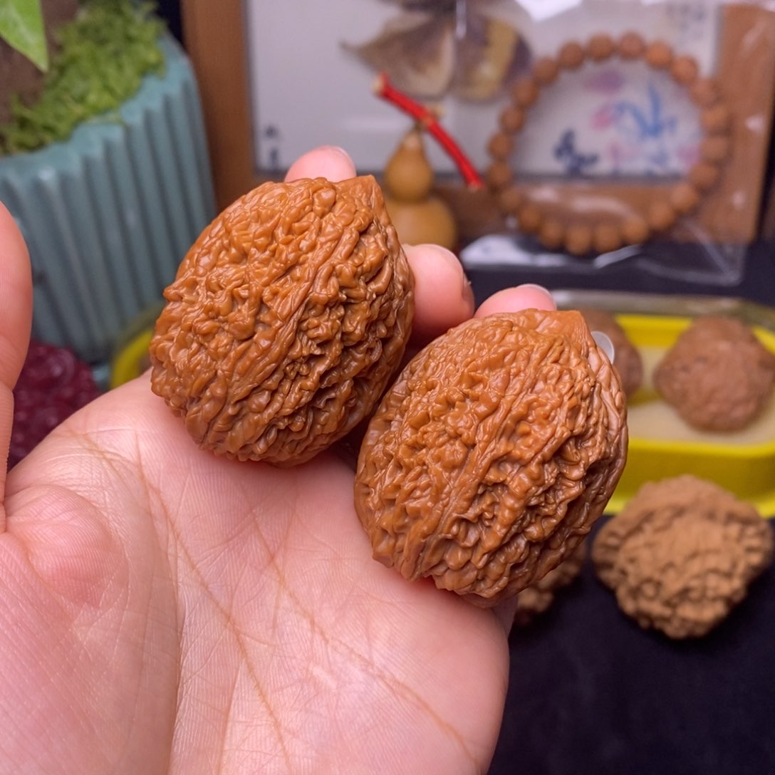 文玩核桃把件34大蒜头