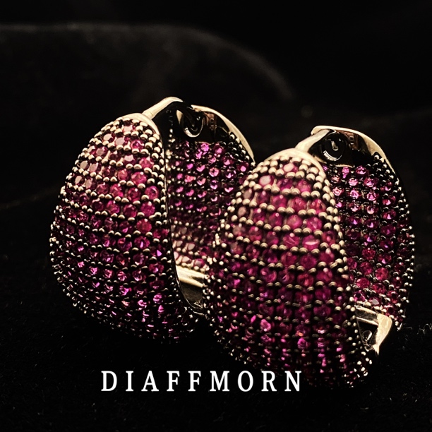 铜合金合成锆石耳饰 YM《密境》 重工复古高级小众气质耳环