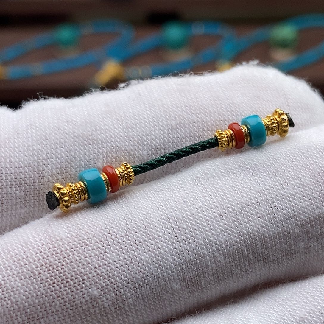 绿松石18K金镶嵌绿松石配饰