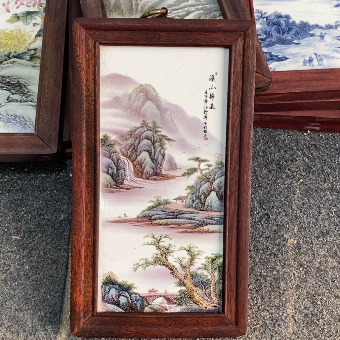 瓷30*16 景德镇瓷板画柴窑烧制