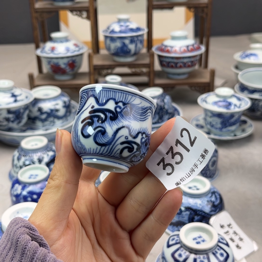 景德镇陶瓷手绘杯3312燕子