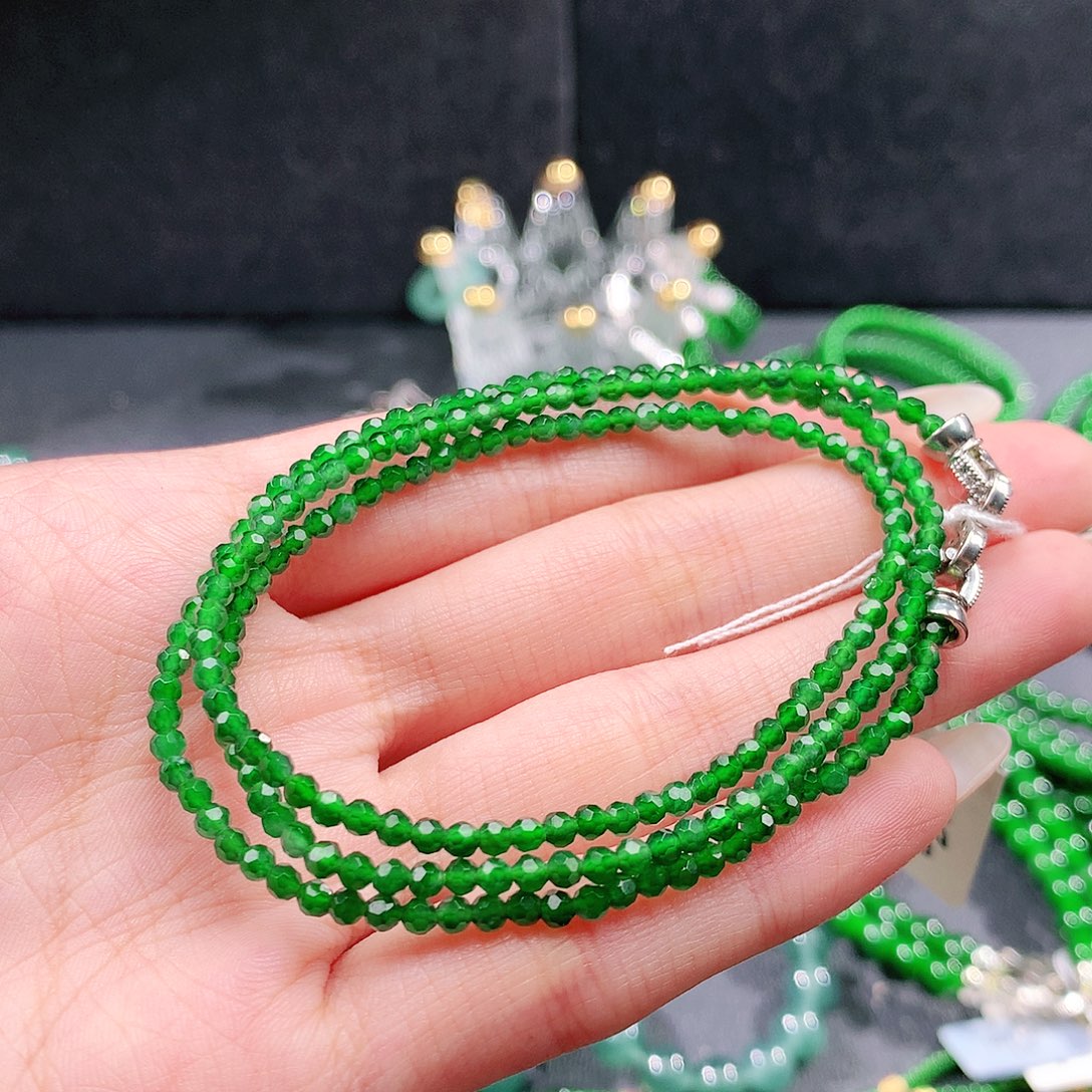 翡翠未镶嵌手链项链