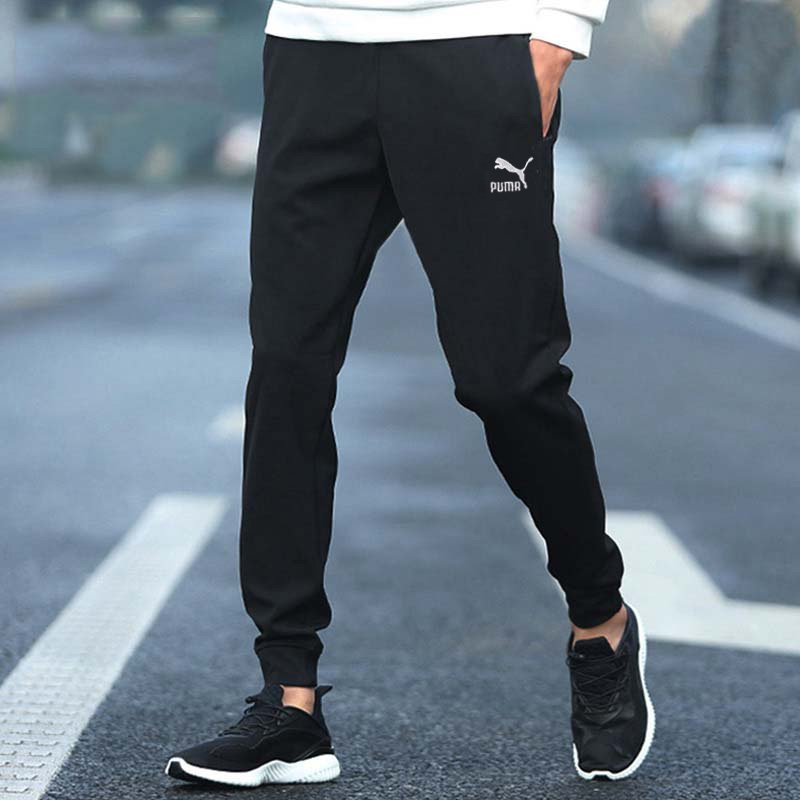PUMA/彪马男款黑色针织休闲收口小脚休闲运动长裤 531375-01