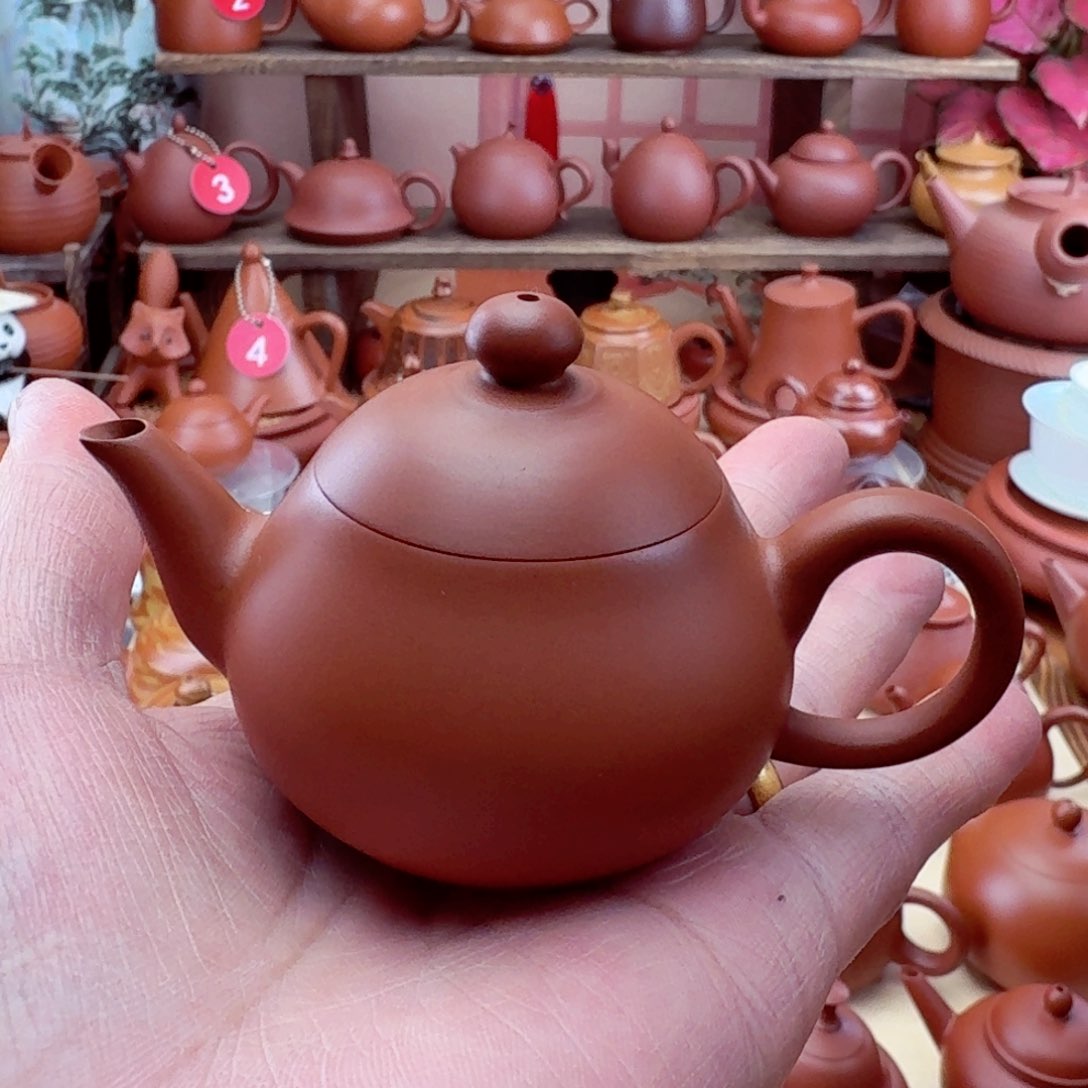 紫砂茶壶小梨2杯65 CC手拉