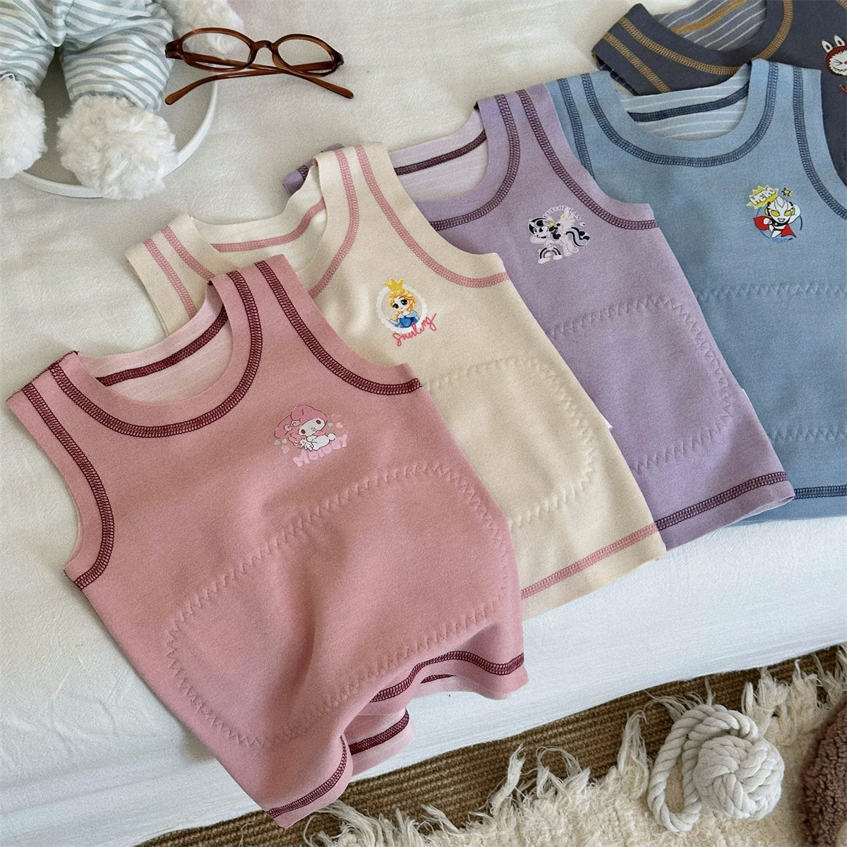 【2件装】秋冬无骨撞线呵护保暖背心盲盒福袋随机0314