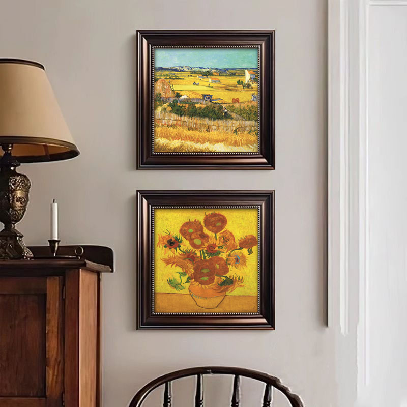 AE-011美式餐厅装饰画饭厅梵高丰收向日葵卧室墙博物馆级艺术画