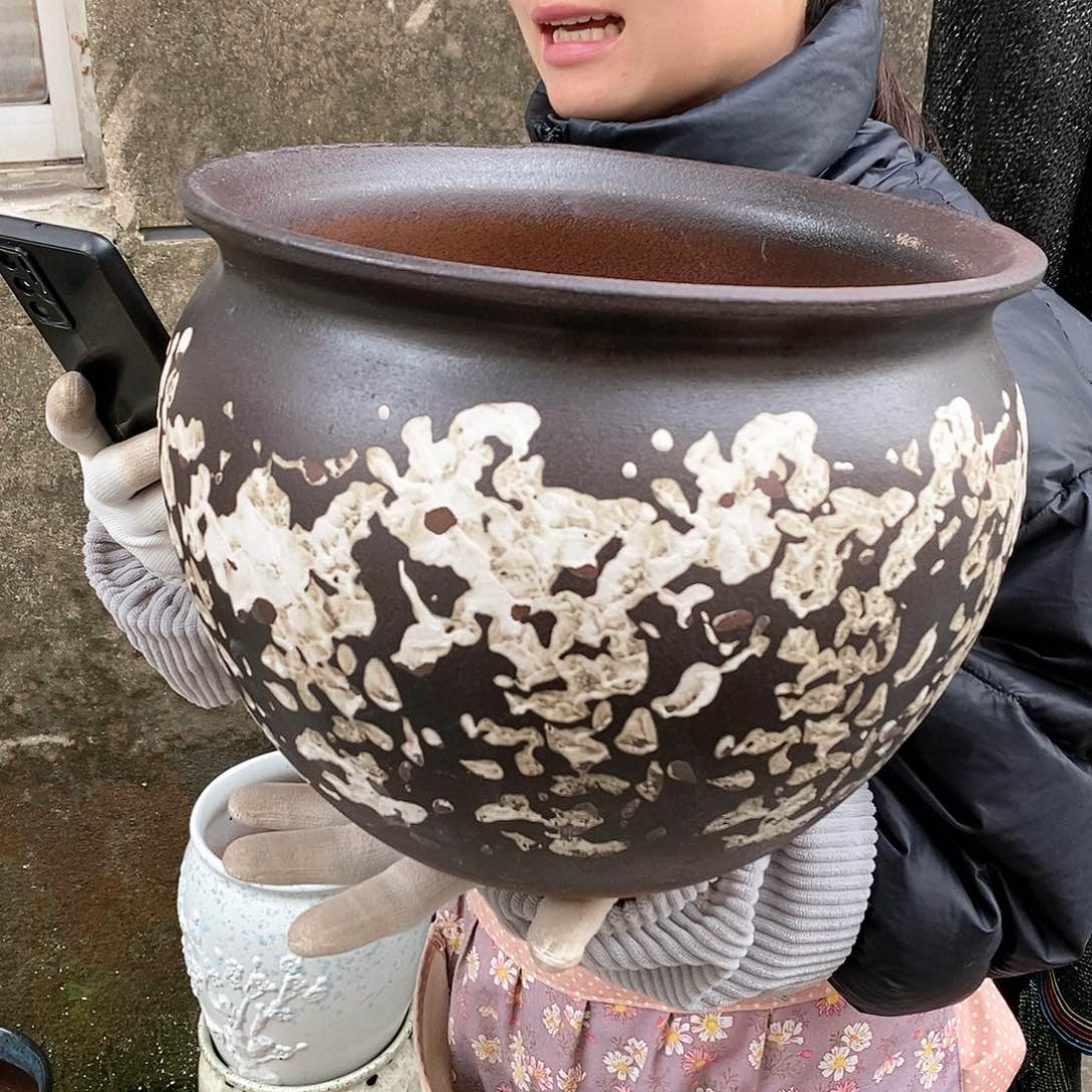 紫砂花盆正品口30高24