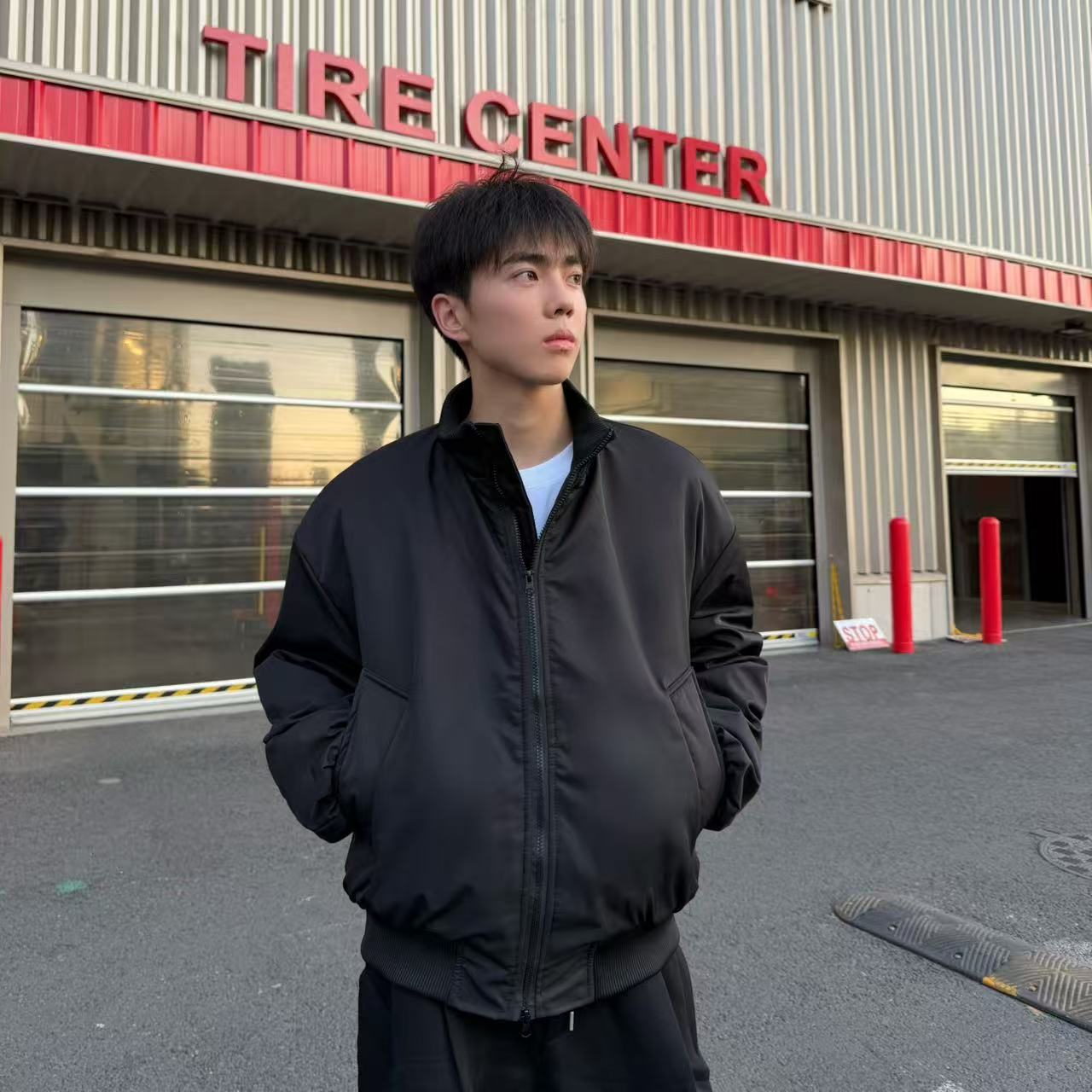 MF01-飞行夹克棉服冬季加厚潮牌美式立领外套