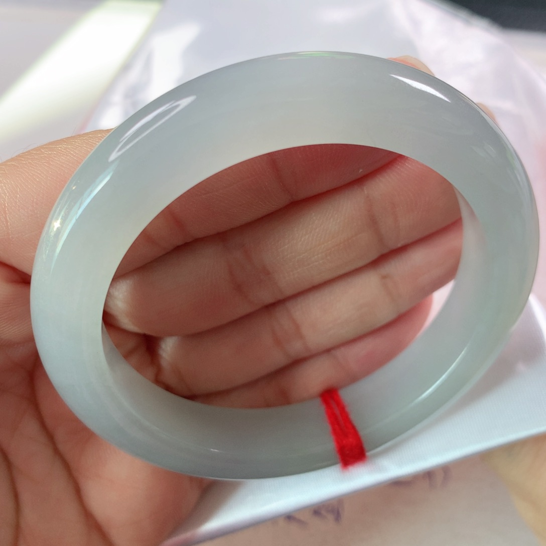 未镶嵌手镯翡翠烟灰蓝235