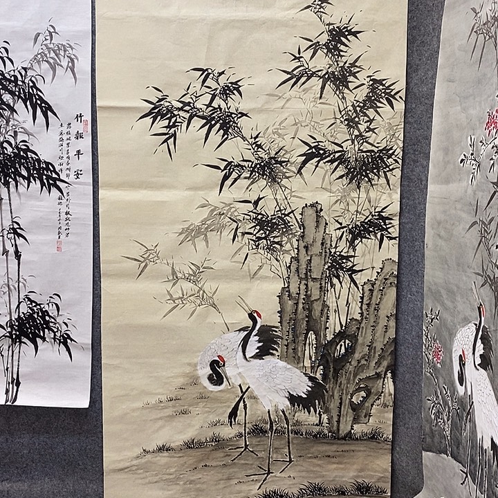 竖款新中式装饰画180-95