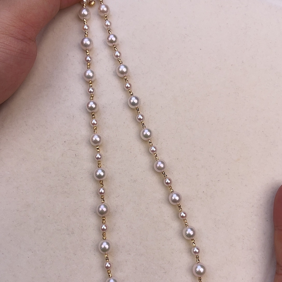 颈饰海水珍珠18K金镶嵌