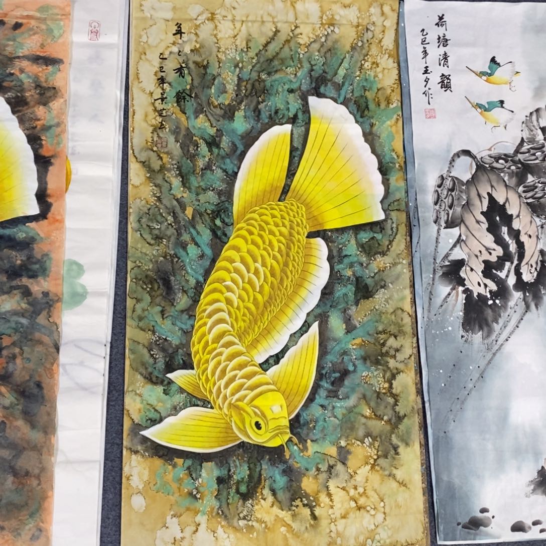 国画尺寸100✖️50三尺手绘画