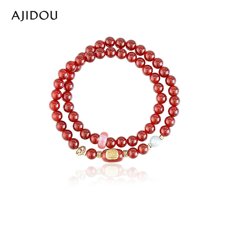 AJIDOU阿吉豆手链女款气质玛瑙时尚手串饰品【JF】