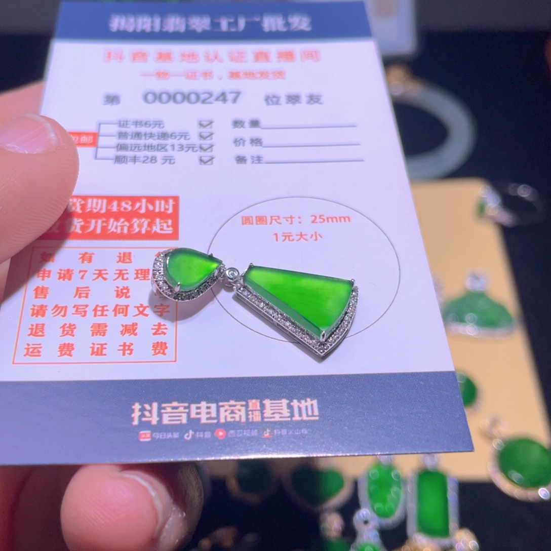 翡翠颈饰18K金镶嵌F**冯翡翠