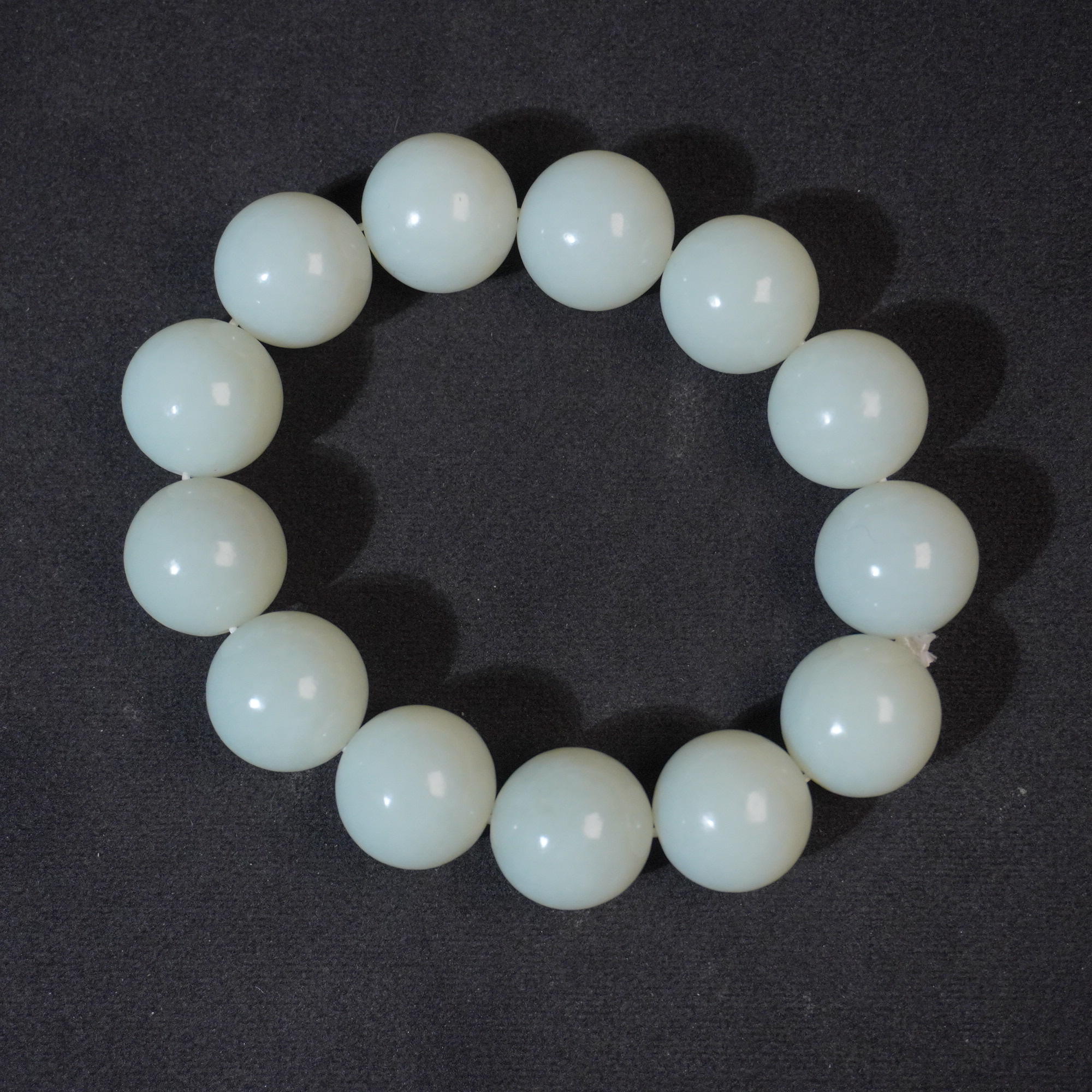 21YN79 清 和田玉手串