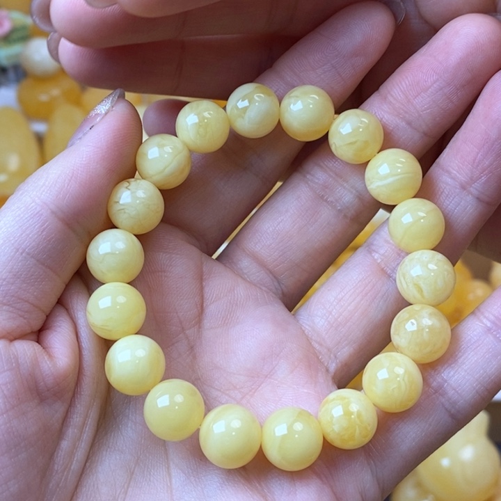 琥珀未镶嵌手链天然无优化琥珀蜜蜡