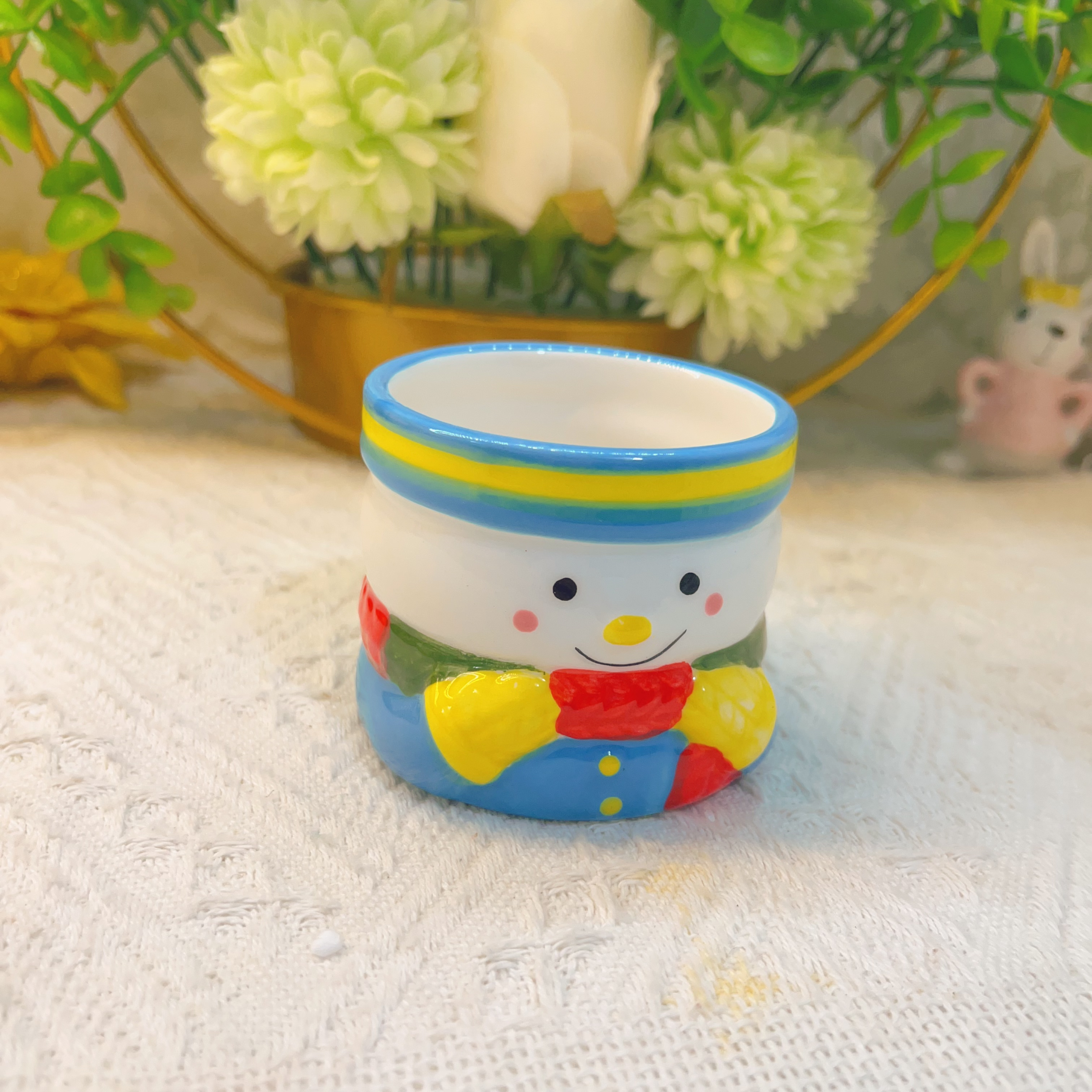 创意陶瓷可爱豆豆盆