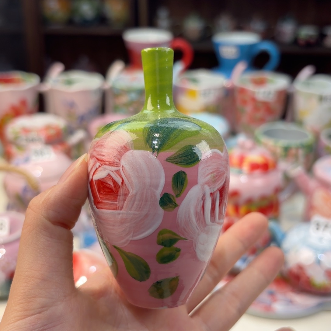 瓷片景德镇手绘高温釉下彩陶瓷茶具