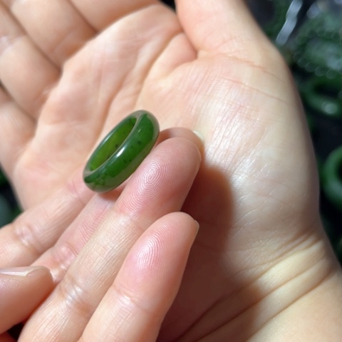 和田玉（碧玉）戒指未镶嵌