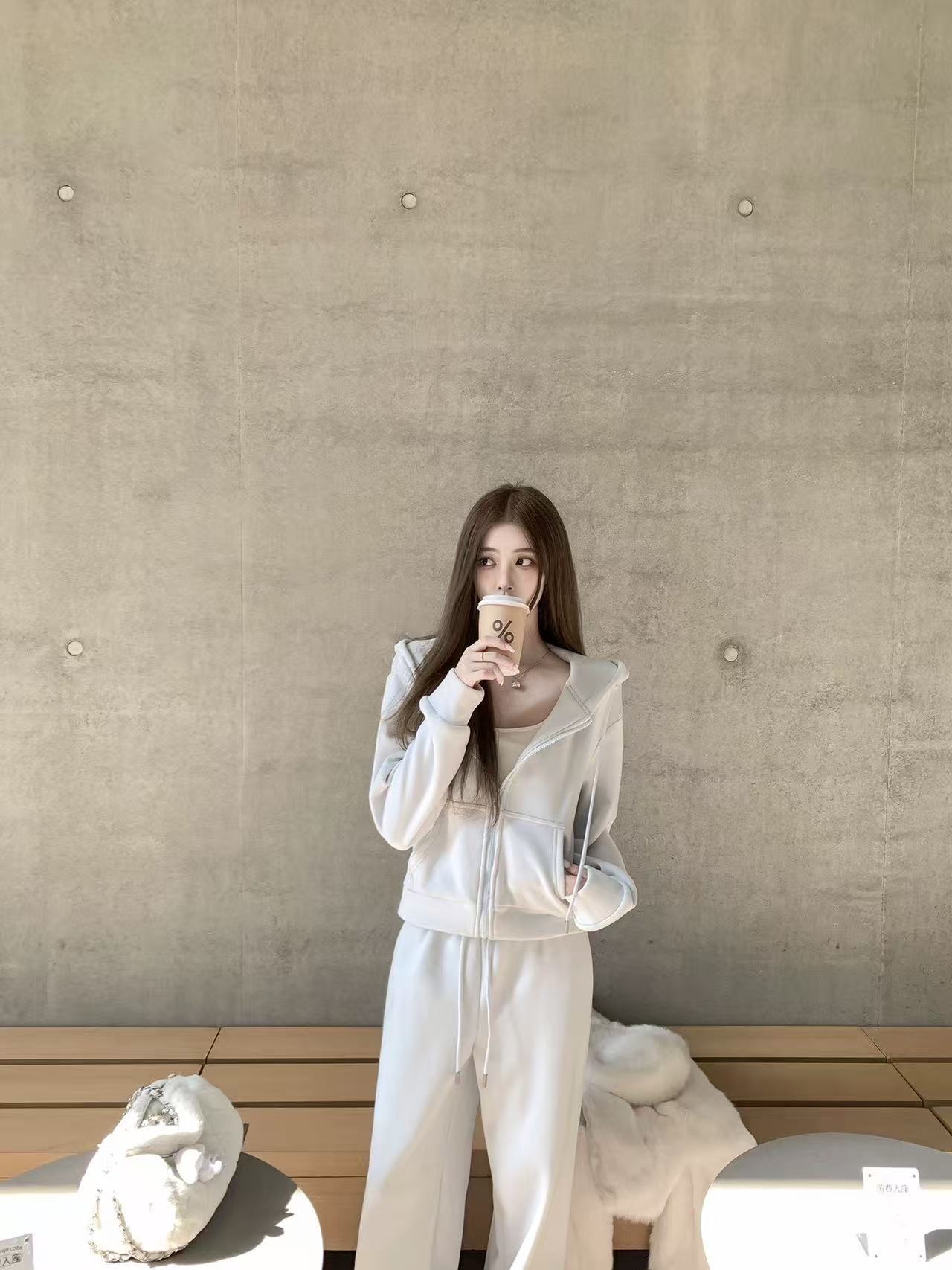 梦梦 MENGMENG｛松弛主义 秋冬韩系休闲慵懒卫衣裤子两件套｝